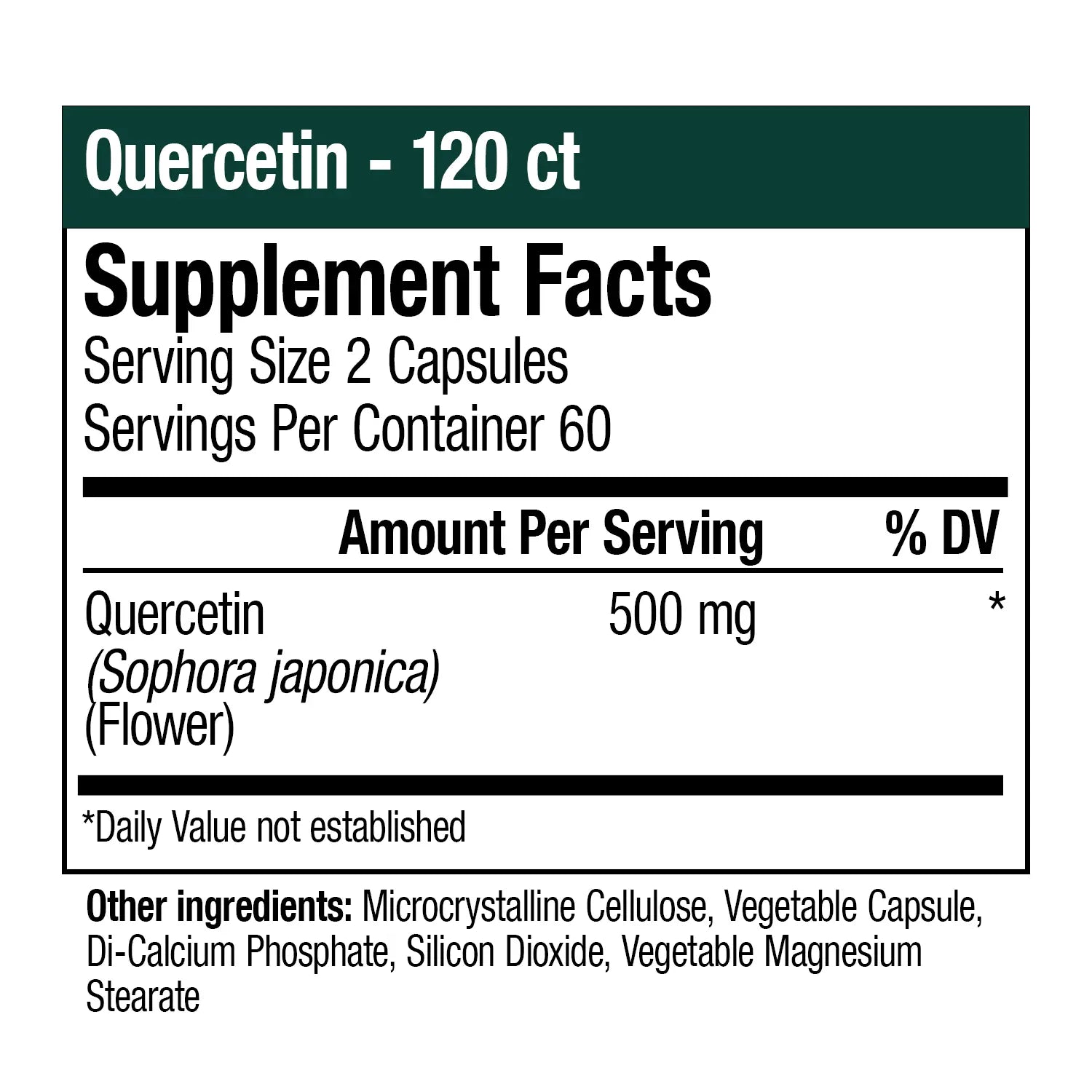 Quercetin - 120 Vegetable Capsules