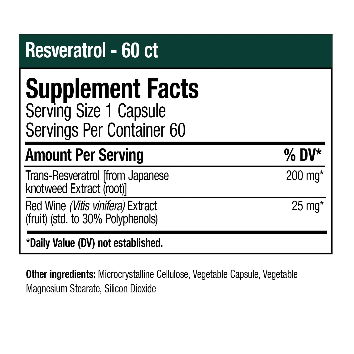 Resveratrol - 60 Vegetable Capsules SP