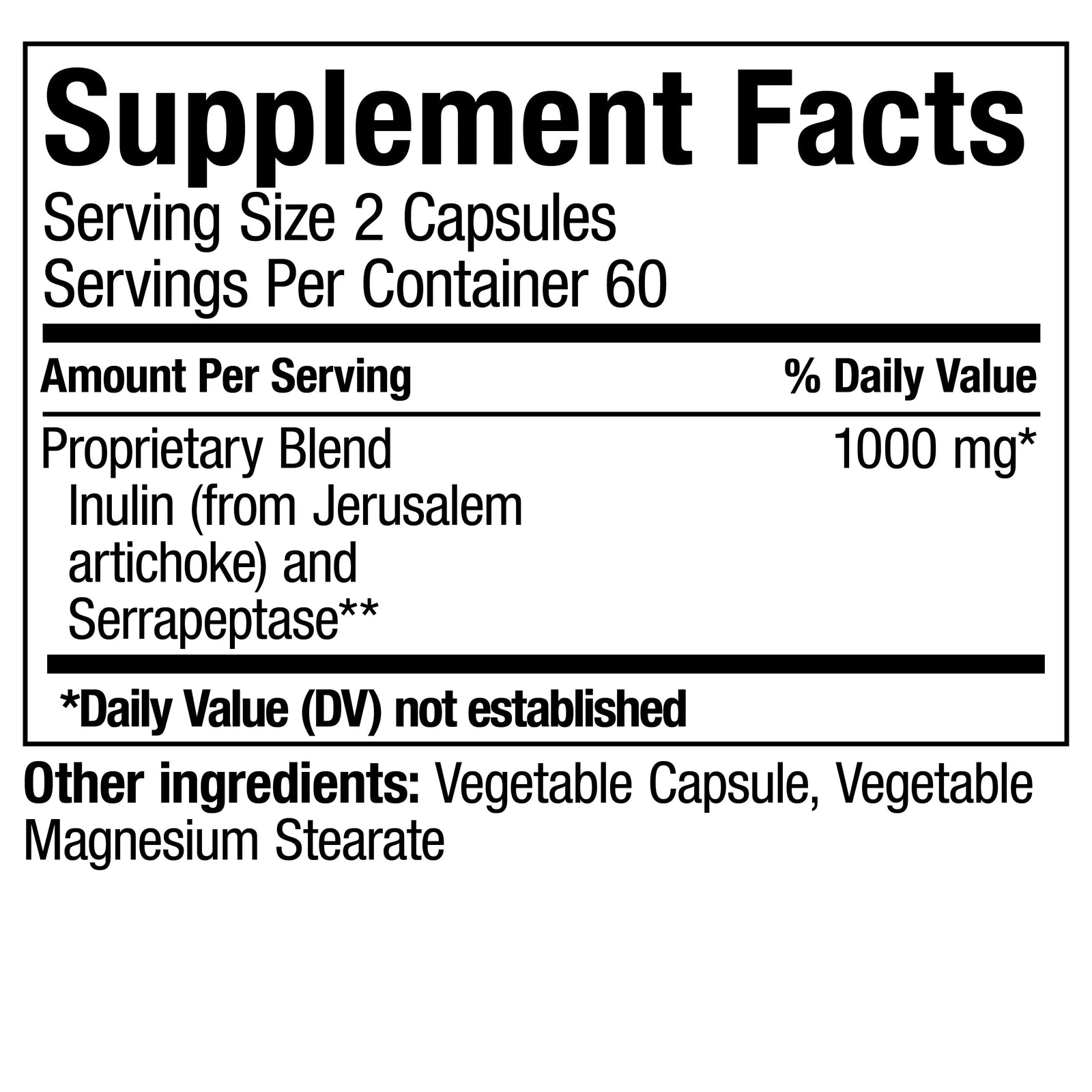 Serrapeptase - 120 Vegetable Capsules SP