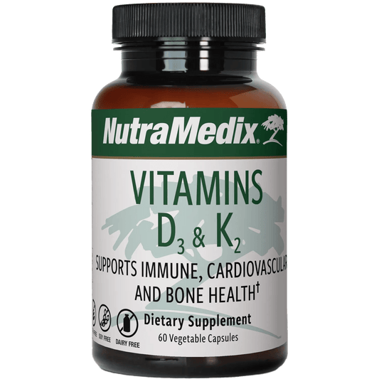 Vitamins D3 K2 - 60 Vegetable Capsules